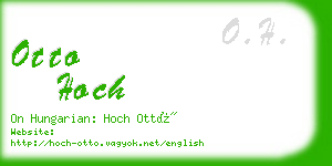 otto hoch business card